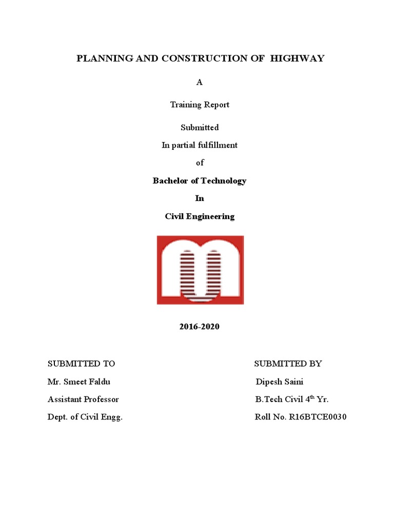 Highway Construction Overview by Dipesh Saini | PDF | Road Surface ...