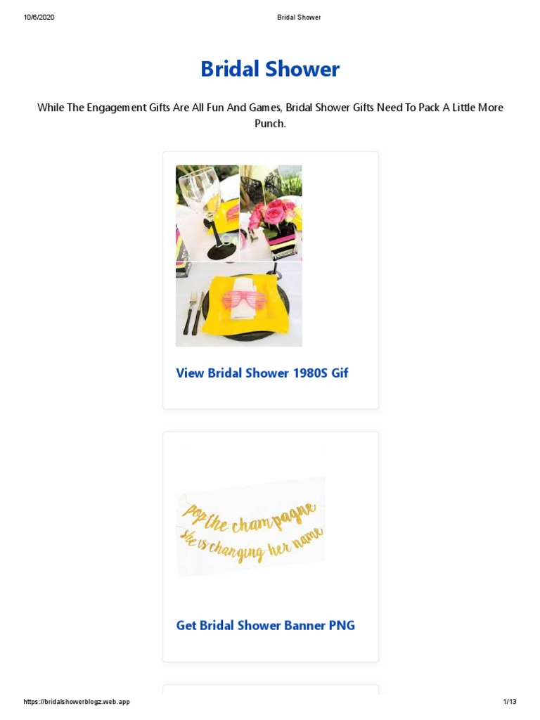 Bridal Shower PDF Bride Ceremonies