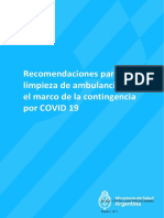 Limpieza Ambulancias Covid 19