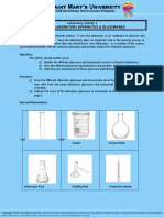 Laboratory Activity 1 Common Laboratory Apparatus & Glasswares