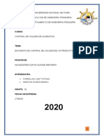 Encuesta Del Control de Calidad de Un Producto