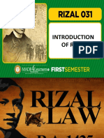 Introduction of Rizal