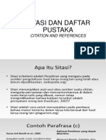 Cara Sitasi dan Daftar Pustaka