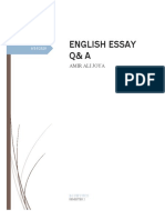 English Essay Q& A: Amir Ali Joya