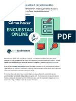 Cómo Hacer Encuestas Online - 5 Herramientas Útiles - Infoautónomos