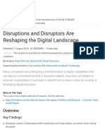 Disruptions and Disruptors Are Reshaping The Digital Landscape
