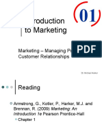 To Marketing: Marketing - Managing Profitable Customer Relationships