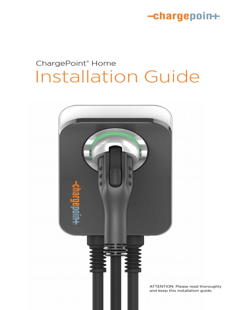 ChargePoint Installation Guide PDF Electrical Connector Implied