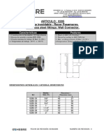 ARTICULO: 0285 Fittings Inoxidable: Racor Pasamuros. Stainless Steel Fittings: Wall Connector