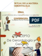 CHARLA VIRTUAL de GERONTOLOGIA Y GERIATRIA