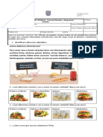 Guía de Ciencias Naturales sobre alimentación saludable para niños de primaria