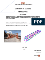 Memoria de Calculo de Desmontaje de Puente Reticulado - Cusipata Cusco PDF