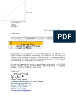 Formato Carta de Solicitud - TRABAJO EN ALTURAS