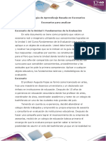 Escenario Unidad 1 Fudamentos de La Evaluación PDF