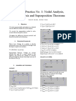 Circuits II Practice No. 1: Nodal Analysis, Mesh Analysis and Superposition Theorems