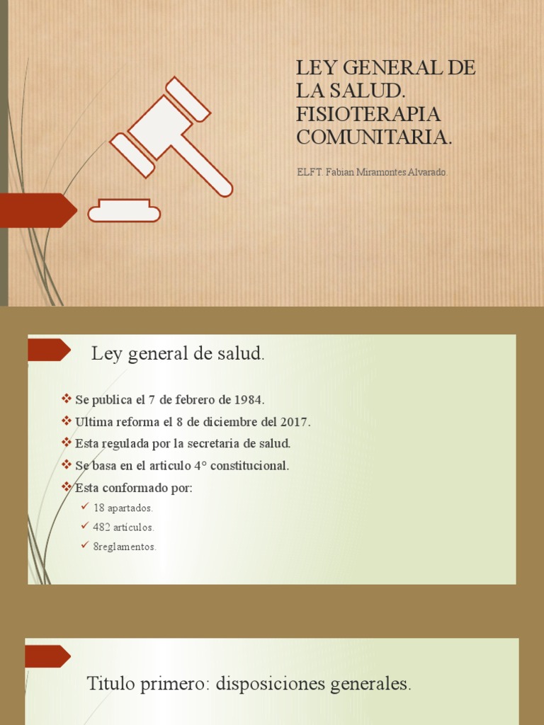 Ley General de La Salud | PDF | Trabajo Social | Cuidado de la salud