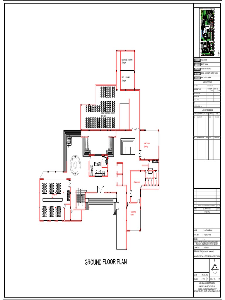Ground Floor Plan: Machine Room 30 SQ.M | PDF | Brisbane | Queensland