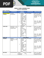 WEEKLY HOME LEARNING PLAN (Esp 8)