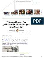 Étienne Gilson y Las Fronteras Entre La Teología y La Filosofía - ReL PDF