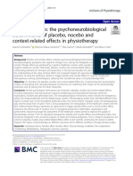 Context Matters: The Psychoneurobiological Determinants of Placebo, Nocebo and Context-Related Effects in Physiotherapy