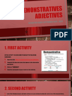 Demonstratives Adjectives: Activities Class September 29TH, 2020