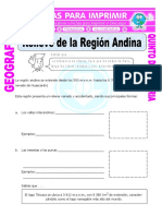 Relieve de La Región Andina para Quinto de Primaria