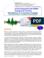 Integrated Environmental and OH&S Management Systems Introductory & Awareness Training