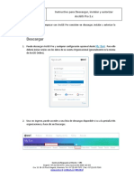 Instructivo para Descargar, Instalar y Autorizar ArcGIS Pro 2.X PDF