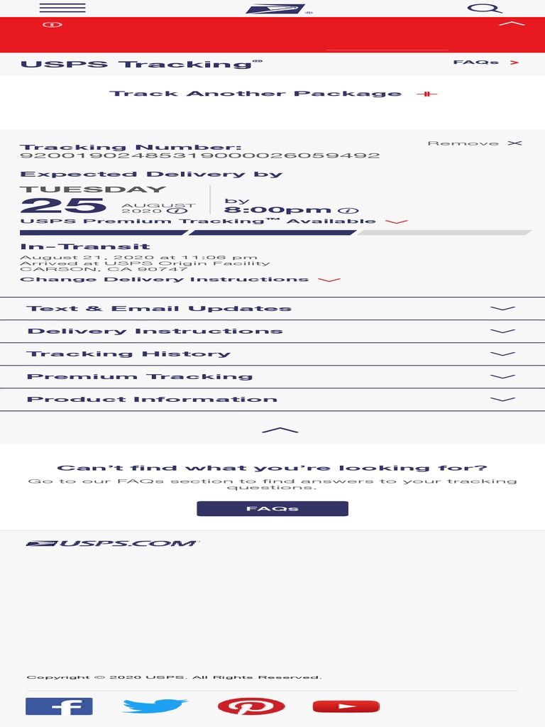 USPS Tracking® Results PDF United States Postal Service Freight