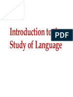 Introduction To The Study of Language