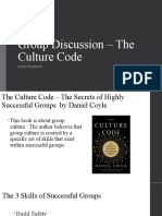 Group Discussion - The Culture Code: Sarah Reinhardt