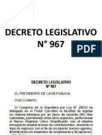 Decreto Ley #967 y 968