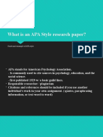 What Is An APA Style Research Paper?