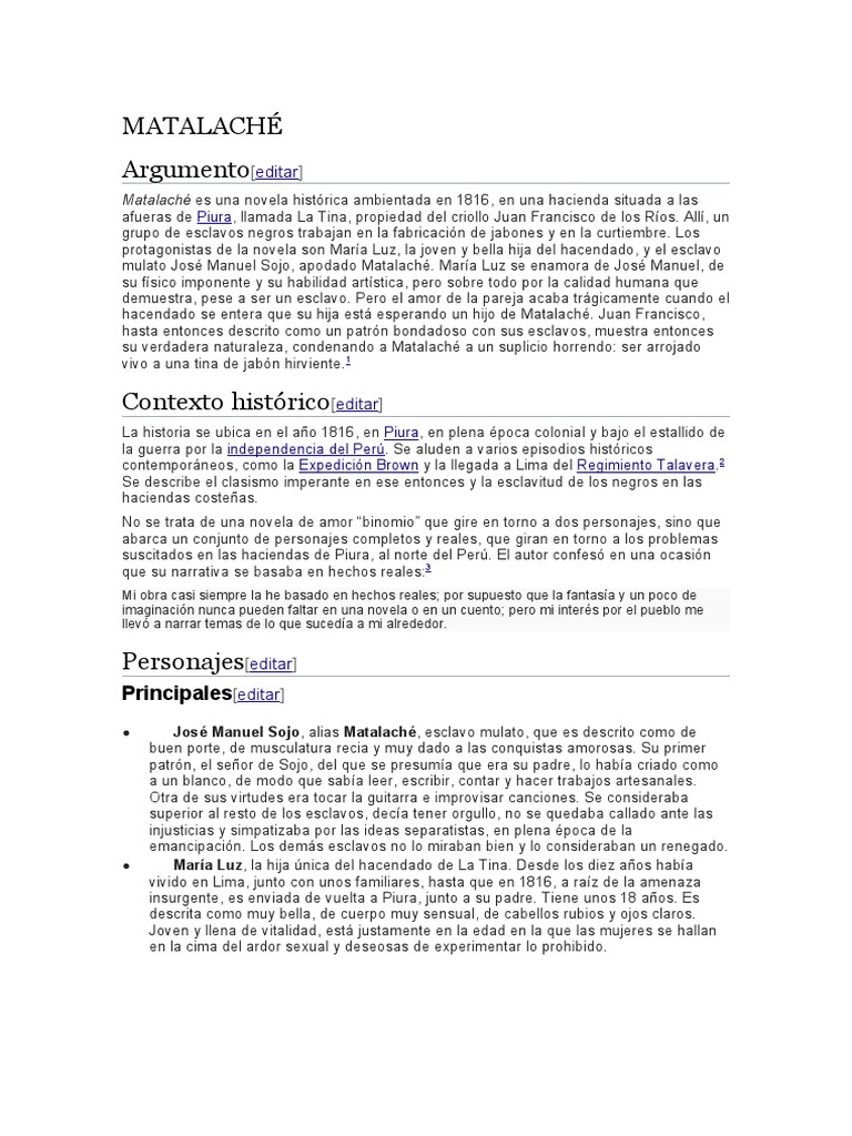 MATALACHÉ | PDF | Esclavitud