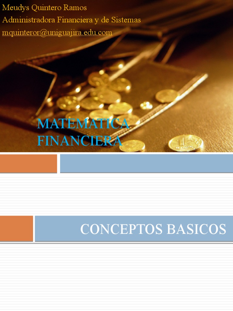 Conceptos Clave de Matemática Financiera | PDF | Soporte | Interés