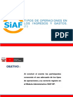 SIAF Tipos de Operacion - Capacitacion MEF PDF