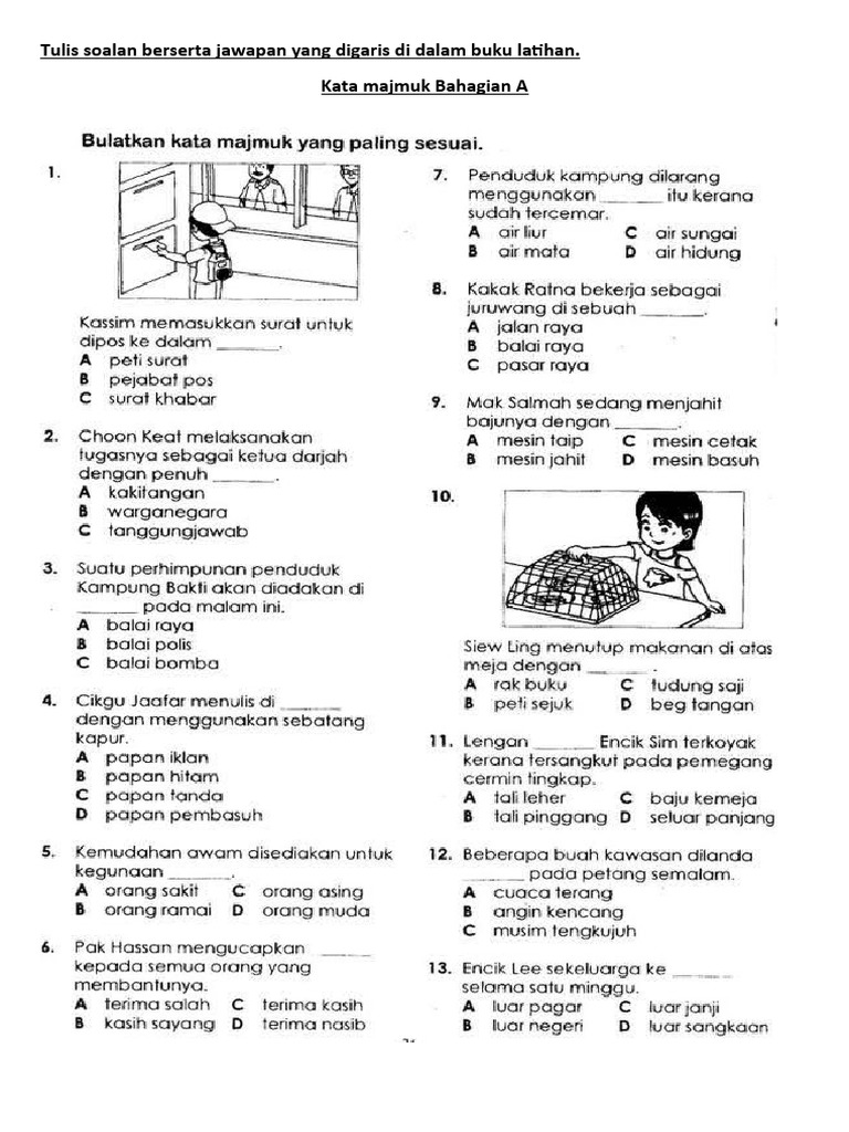 Kata Majmuk Tahun 6