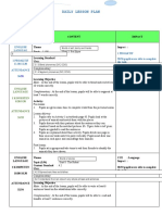 Daily Lesson Plan for English and CCE