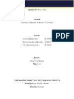 Actividad 2-Cuestionario - Fundamentos Del Derecho para Psicologos