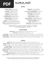 Kokkari Lunch Menu