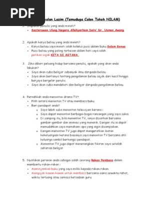 Soalan Temuduga Calon Nilam Pdf