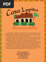 Casa Lupita: 448 S. Washington St. New Bremen, Ohio 45869 Fax (419) 629-3216 (419) 629-3120