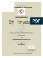 Contoh Sijil Penghargaan PBSM