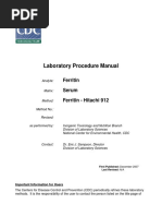 Laboratory Procedure Manual: Ferritin Serum Ferritin - Hitachi 912