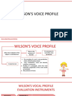 Perfil Vocal de Wilson