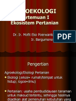 Kuliah 1 Ekosistem Pertanian