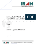 Estudio sobre la tenencia de la tierra en Nicaragua: Marco legal e institucional (Parte I