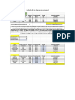 Calculo de la planta de personal para aumentar producción