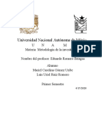 UNAM Metodología de Investigación Cuestionario