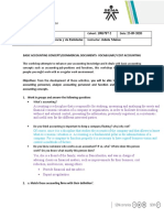 Workshop No. Basic Accounting Conceptscommercial Documents - Vocabulary Cost Accounting